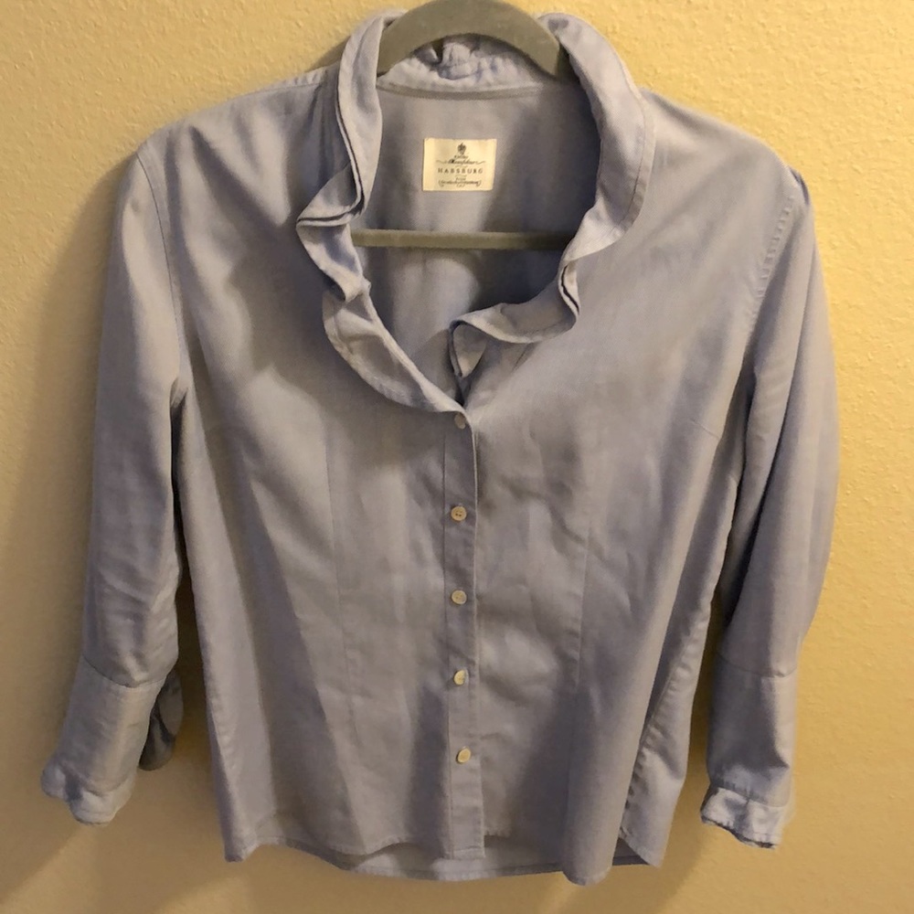 Light blue 100% cotton dress shirt from Germany